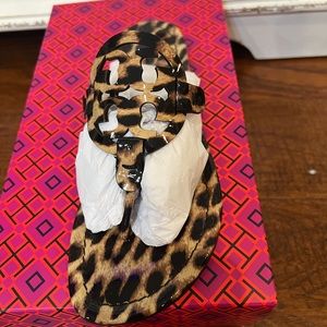 Tory Burch miller patent leather natural leopard NWT 7.5